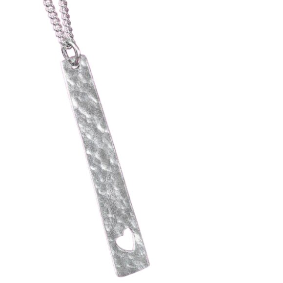 🍁Amos Pewter Heart Beat Necklace - Picture 2 of 9